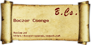 Boczor Csenge névjegykártya